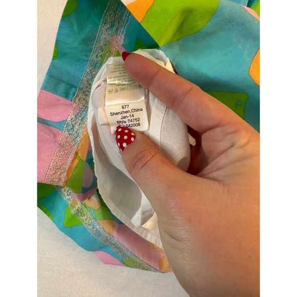 Lilly Pulitzer Strapless Floral Dress Size 4 Retro Fun Groovy Hipie - Picture 8 of 8